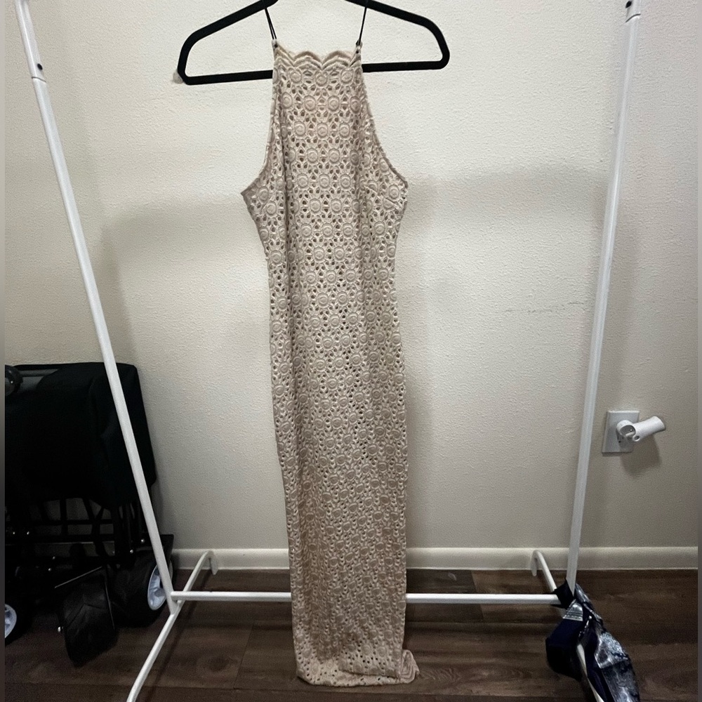 Cream Maxi Lace Dress